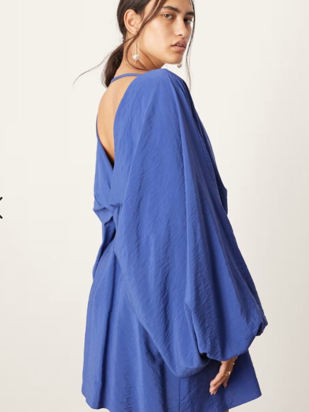 ASOS Edition Drapey V-Neck Mini Dress Size 4 - Picture 2 of 6